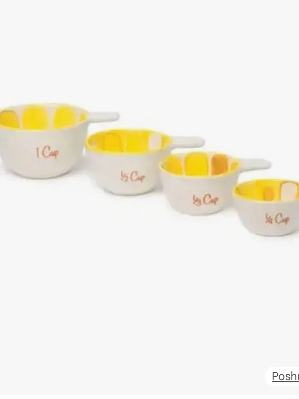 Trina Turk Ceramic Lemon Measuring Cups New in Box